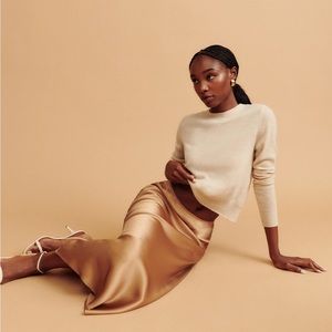 Reformation Cashmere crewneck , CREAM not striped